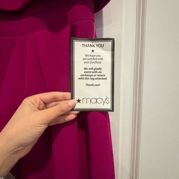 NWT XSCAPE Fuschia Pink Strapless Midi Dress - Picture 2 of 4